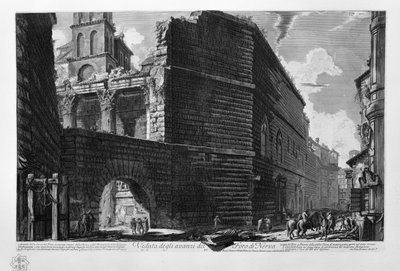 Ansicht der Überreste des Forums von Nerva von Giovanni Battista Piranesi